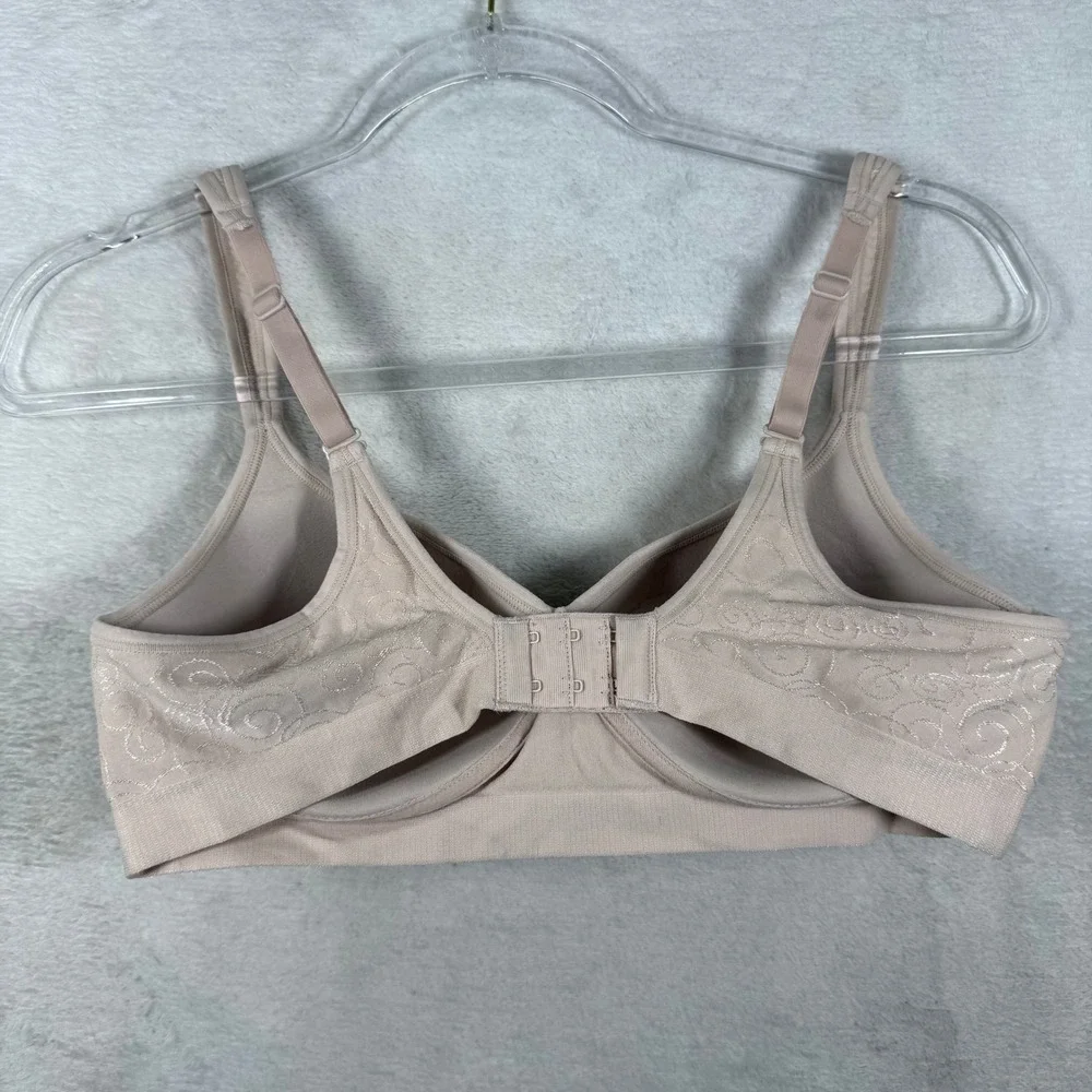 Bali Comfort Revolution Wireless Bra 36B Beige Swirl Jacquard 3463 B540